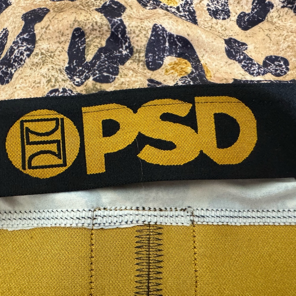 PSD Animal Print Sports Bra with Black and Gold Accents - Picture 8 of 8
